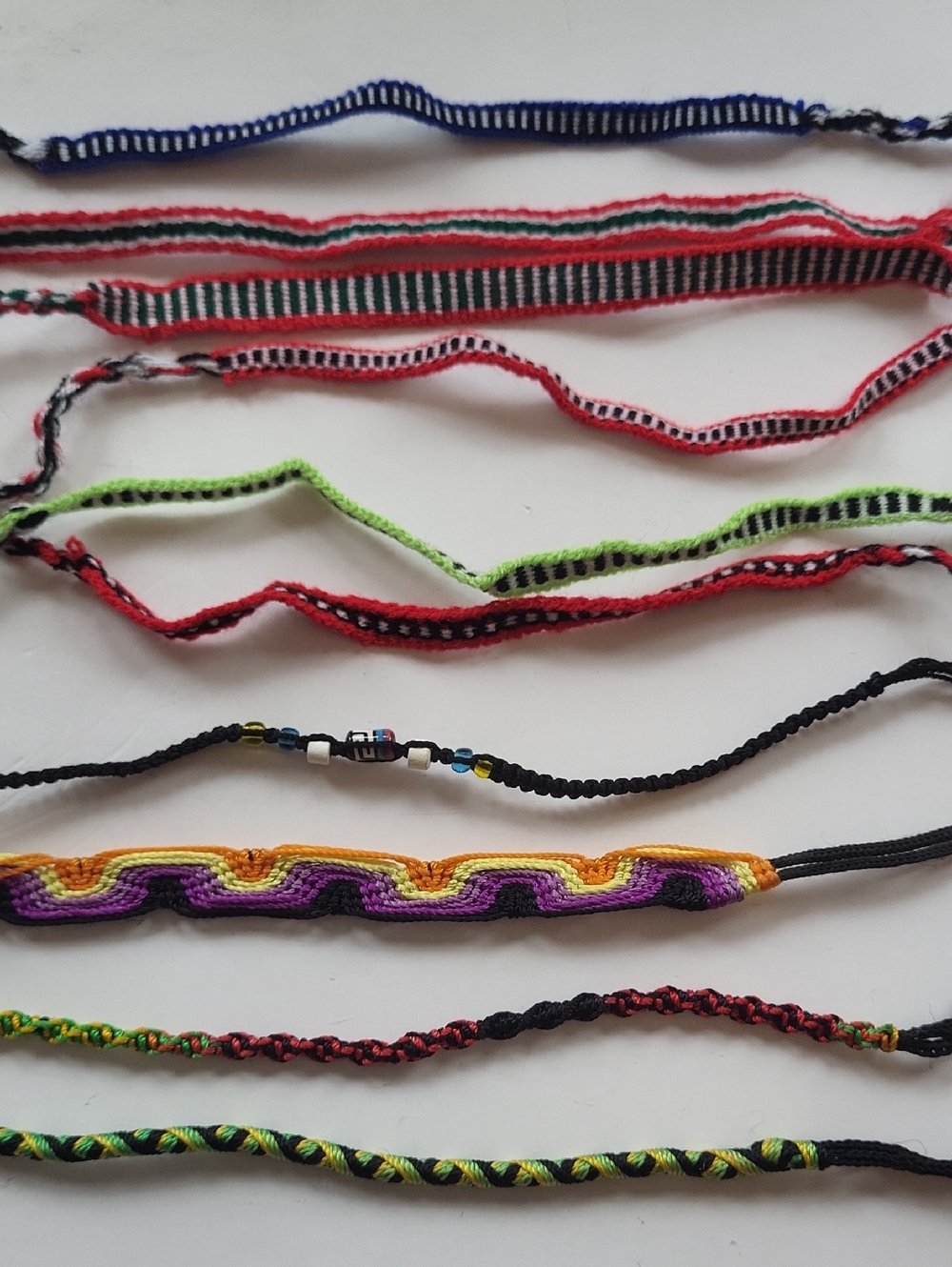 Handmade Multicolor Friendship Bracelets - Set of 10